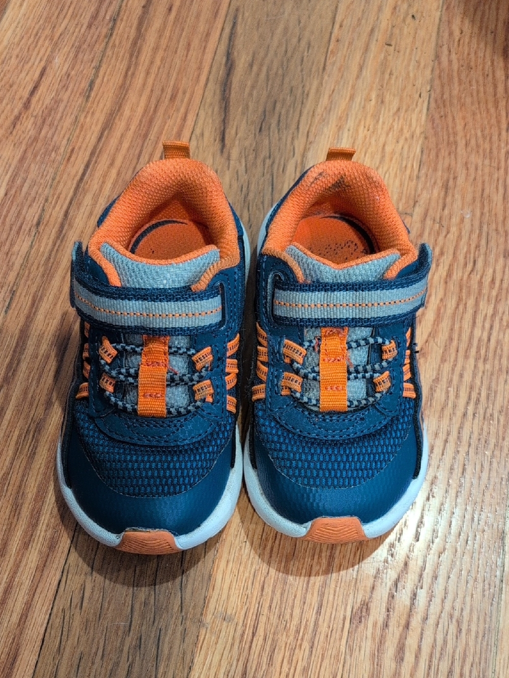 Stride Rite Boy's Blue And Orange Athletic Sneakers - Comfortable Everyday 6.5W
